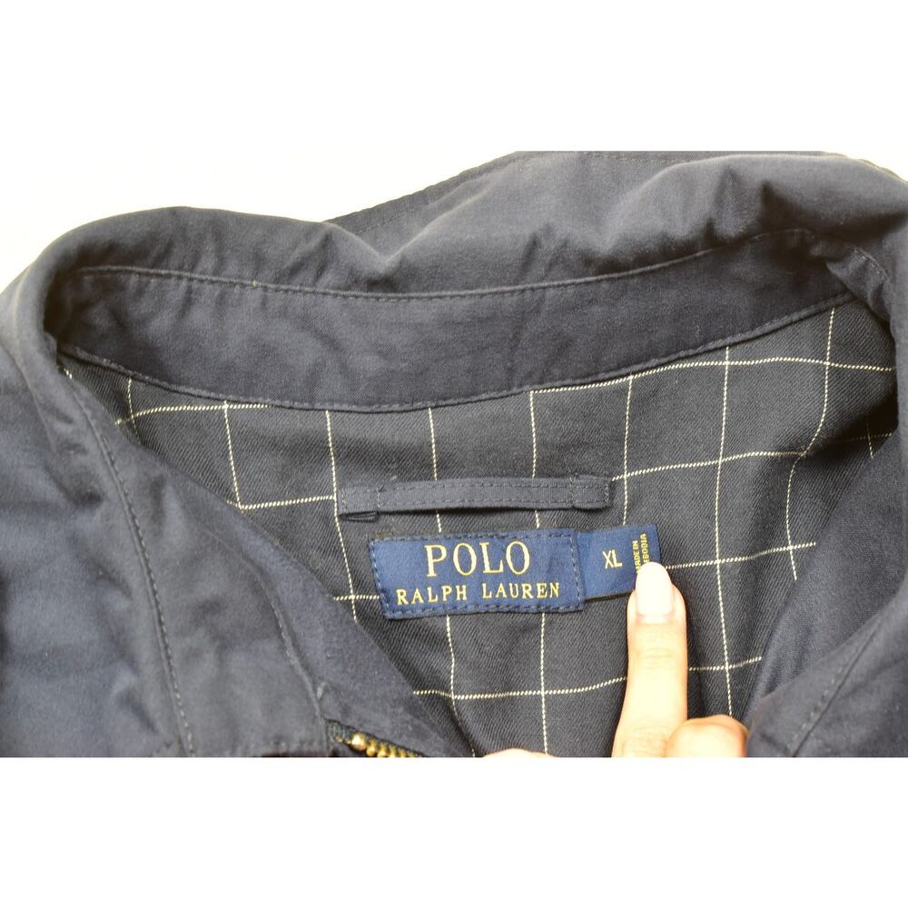Polo Ralph Lauren Men's Blue Full Zip Bomber Jacket Lined Size XL Polyester - Picture 6 of 8